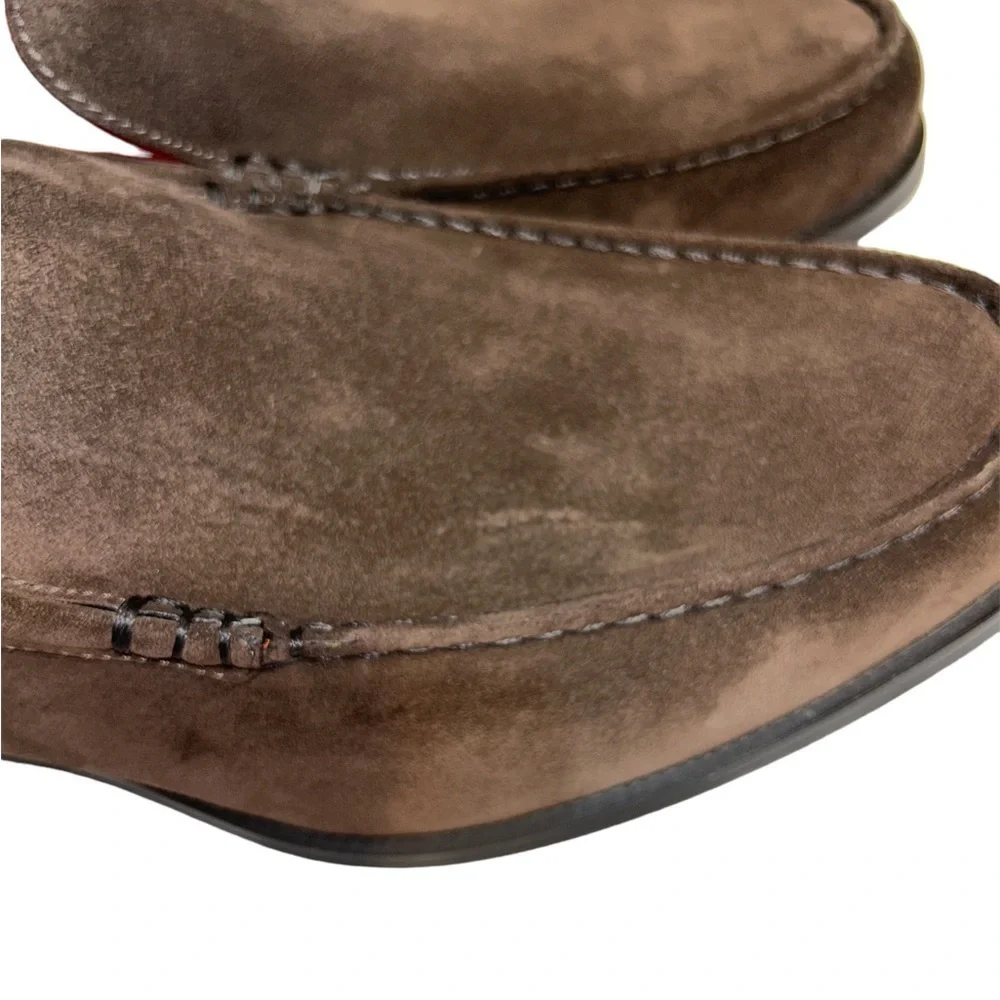 Santoni Faith Suede Loafer in Dark Brown-12 - Picture 12 of 15